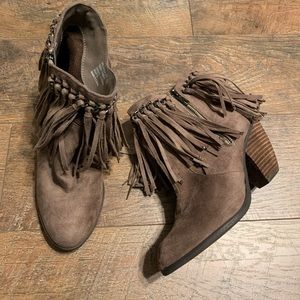 Not Rated Fringed Booties
